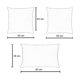Kit 3 Capas para Almofada em Bouclé Quadradas e Retangular Várias Cores Cor:cinza Claro - 8
