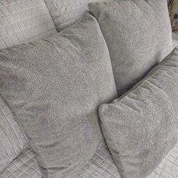 Kit 3 Capas para Almofada em Bouclé Quadradas e Retangular Várias Cores Cor:cinza Claro - 3