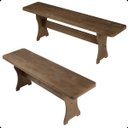 Ver imagem 5 de Kit Conjunto Mesa Rústica com 2 Bancos França 1,20m Rústico
