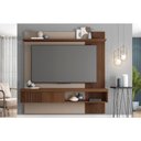 Ver imagem 1 de Rack Bancada C/ Painel P/ Tv até 65 Pol Jade Ripada 180x183cm Fendi/havana - Caemmun