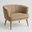 Ver imagem 1 de Poltrona Italia Decorativa Veludo Macia Cappuccino Marrom 67cm 120kg