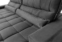 Ver imagem 6 de Sofá Retrátil Reclinável Supremo 2,10m Suede Velut Cinza Molas no Assento - King House