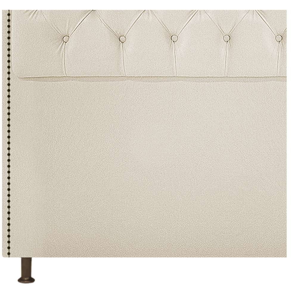 Cabeceira Estofada Yasmim 140 cm Casal Suede Bege - Amarena Móveis - 3