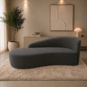 Ver imagem 1 de Sofá Divã Orgânico Charlotte Sala 160cm Bouclé Cinza