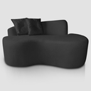Ver imagem 5 de Sofá Curvo 2 Lugares Feijão Forma Orgânica Bouclé