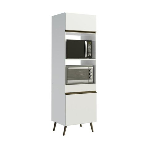 Paneleiro Armário Cozinha para Forno e Micro-Ondas 2 Portas 62cm Retrô Florença Multimóveis