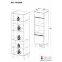 Ver imagem 2 de Paneleiro Armário Cozinha para Forno e Micro-Ondas 2 Portas 62cm Retrô Florença Multimóveis