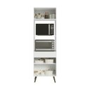 Ver imagem 3 de Paneleiro Armário Cozinha para Forno e Micro-Ondas 2 Portas 62cm Retrô Florença Multimóveis