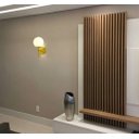 Ver imagem 6 de Arandela Moderna Jabuticaba Dourada Globo Bola de Vidro Arevo Iluminação FUMÊ