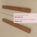 Ver imagem 5 de Cozinha Compacta em MDP 8 Portas 2 Gavetas Millena com Vidro Reflecta Yescasa Marrom/Mel/Arenas