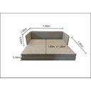 Ver imagem 6 de Sofá 03 Lugares Elis_ma Se Transforma em Sofá Cama Resistente e Confortável em Sued Bege