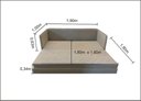 Ver imagem 6 de Sofá 03 Lugares Elis_ma Se Transforma em Sofá Cama Resistente e Confortável em Sued Bege