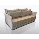 Ver imagem 2 de Sofá 03 Lugares Elis_ma Se Transforma em Sofá Cama Resistente e Confortável em Sued Bege