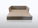 Ver imagem 5 de Sofá 03 Lugares Elis_ma Se Transforma em Sofá Cama Resistente e Confortável em Sued Bege