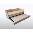 Ver imagem 4 de Sofá 03 Lugares Elis_ma Se Transforma em Sofá Cama Resistente e Confortável em Sued Bege