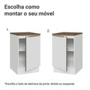 Ver imagem 4 de Balcão Cozinha 50x60cm 1 Port Branco Tampo Rustic Lux Madesa Branco/Branco Veludo/Rustic