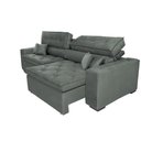 Ver imagem 7 de Sofá Retrátil e Reclinável 2.72M com Molas Cama Inbox Estilo Suede Velusoft Cinza