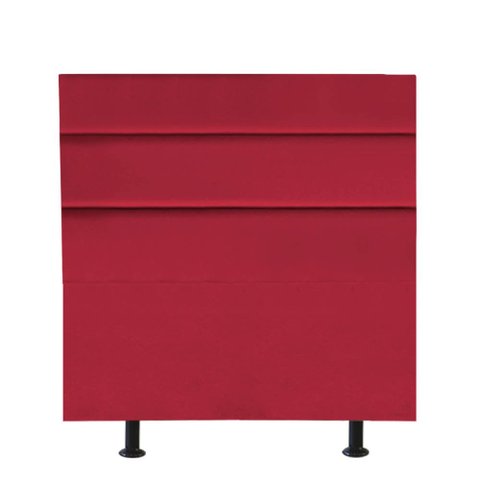 Cabeceira Estofada Argentina 90cm Solteiro Para Cama Box Quarto Corino Vermelho - Gat Magazine