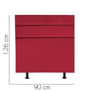 Ver imagem 2 de Cabeceira Estofada Argentina 90cm Solteiro Para Cama Box Quarto Corino Vermelho - Gat Magazine
