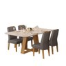 Sala De Jantar Mesa Carvalho/Off White 4 Cad Carvalho/Lunar - 1