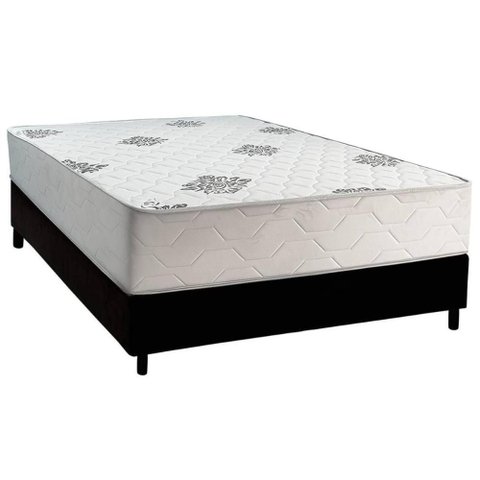 Cama Box Casal + Colchão Ortopédico Inovaflex Comfort