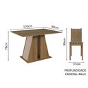 Ver imagem 3 de Conjunto Sala de Jantar Mesa Tampo de Madeira 4 Cadeiras Rustic/crema/bege Marrom Marilyn Madesa