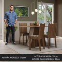 Ver imagem 4 de Conjunto Sala de Jantar Mesa Tampo de Madeira 4 Cadeiras Rustic/crema/bege Marrom Marilyn Madesa