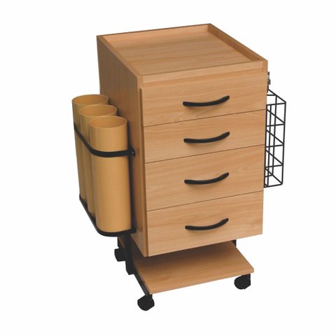 Carrinho Auxiliar com Porta Plantas e Porta Revistas - Mod. Ca-2