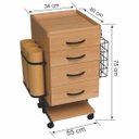 Ver imagem 2 de Carrinho Auxiliar com Porta Plantas e Porta Revistas - Mod. Ca-2