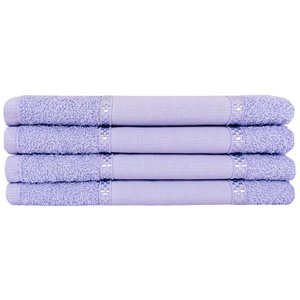 Kit 12 Toalhas De Lavabo Pintar Bordar Ponto Russo Perfeito Estilo Arteira Lilás