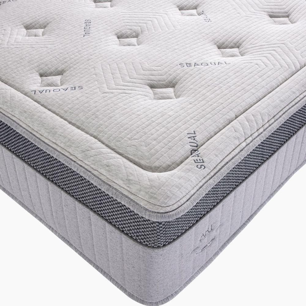 Cama Box Queen com Colchão Herval C1663 Molas Ensacadas 158x198x75cm Ms Courino Branco - 3