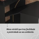 Ver imagem 5 de Armário Bancada de Cozinha 2 Portas com Mesa Retrátil Duo Preto