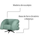 Ver imagem 4 de Kit 2 Poltrona Decorativa Micheli Giratória e Balanço Veludo
