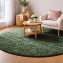 Ver imagem 2 de Tapete Redondo Milano Soft Verde Musgo Antiderrapante:1,00