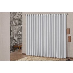 Cortina Porta Balcão Ester Blackout Liso 2,00x2,30 Ilhós - Branco - 1