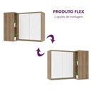 Ver imagem 5 de Armário Cozinha Aéreo de Parede Canto Reto 2 Portas c/ Nicho - Módulo Cozinha Mel - Luciane:Branco