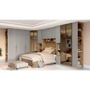 Ver imagem 4 de Guarda Roupas Modulado 2 Portas 3 Gavetas 841mm Setiba Plus Rimo Carvalho/fendi