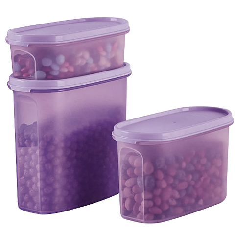 Tupperware Kit Modular Oval 3 Peças Lilas Tupperware Kit Modular Oval 3 Peças Lilas