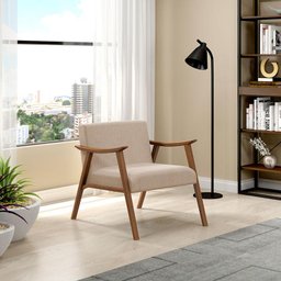 Poltrona Fixa Em Tec Poly 262 G2 Ravena - Volttoni - Nogueira - 3