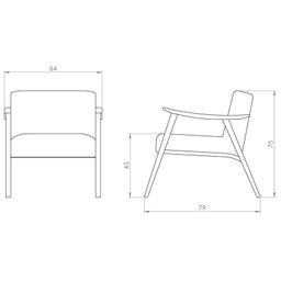 Poltrona Fixa Em Tec Poly 262 G2 Ravena - Volttoni - Nogueira - 2