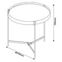 Ver imagem 2 de Mesa Lateral Ambiente Aqua Grande com Vidro Off White Cobre - Imcal