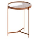 Ver imagem 3 de Mesa Lateral Ambiente Aqua Grande com Vidro Off White Cobre - Imcal