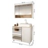 Gabinete para Banheiro com Espelheira Balcony Torino 90 (Não acompanha torneira) - 3