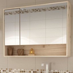 Gabinete para Banheiro com Espelheira Balcony Torino 90 (não Acompanha Torneira) - 4