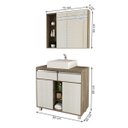 Ver imagem 4 de Gabinete para Banheiro com Espelheira Balcony Malbec 80 (Não acompanha torneira)