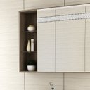 Ver imagem 6 de Gabinete para Banheiro com Espelheira Balcony Malbec 80 (Não acompanha torneira)