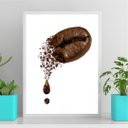 Ver imagem 2 de Quadro Minimalista Grão de Café 24x18cm:moldura Preta