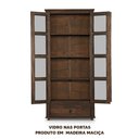 Ver imagem 3 de Cristaleira Antiga Madeira Maciça 2 Portas Vidro 1 Gaveta Imbuia Dione Shop Jm