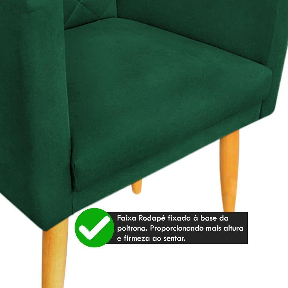 Kit 02 Poltronas Maitê Suede Verde - 5