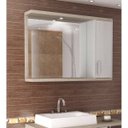 Ver imagem 2 de Conjunto para Banheiro Gabinete 2 Gavetas 2 Portas com Cuba e Espelheira com LED Dallas Balcony